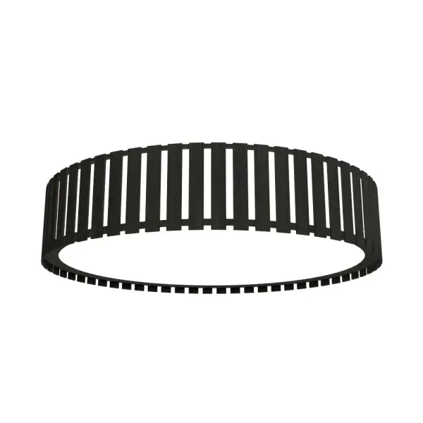 Slatted LED Ceiling Mount in Organic Black