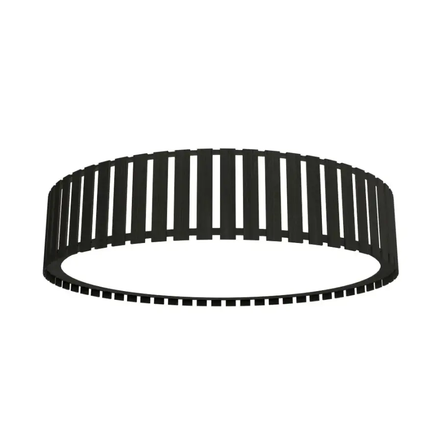 Slatted LED Ceiling Mount in Organic Black