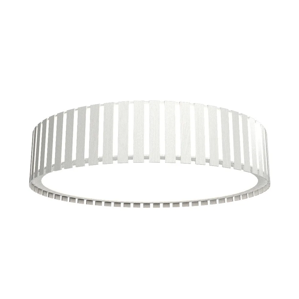 Slatted LED Ceiling Mount in Organic White