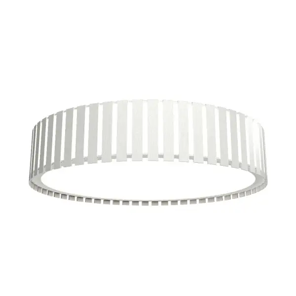 Slatted LED Ceiling Mount in Organic White
