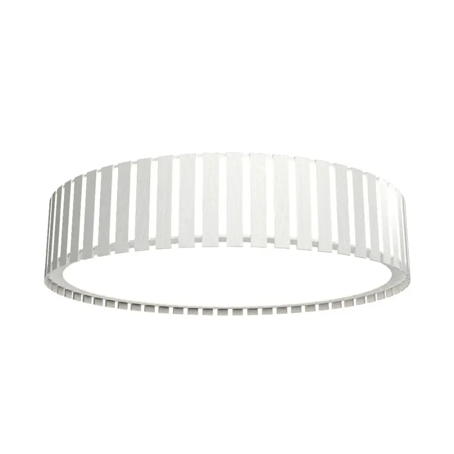 Slatted LED Ceiling Mount in Organic White