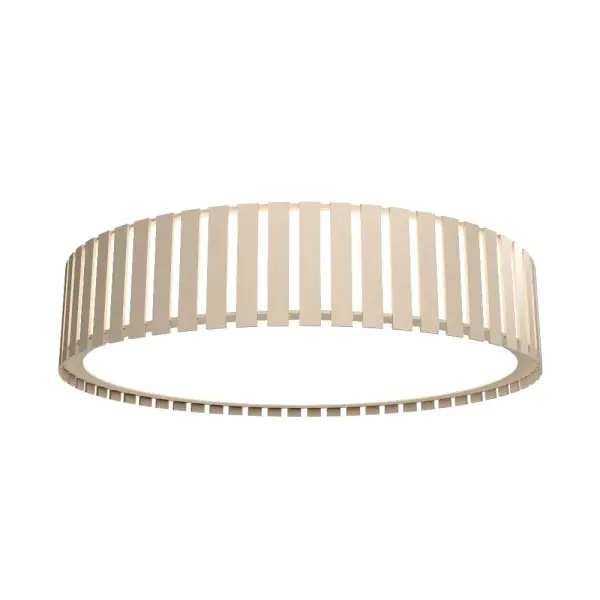 Slatted LED Ceiling Mount in Organic Cappuccino