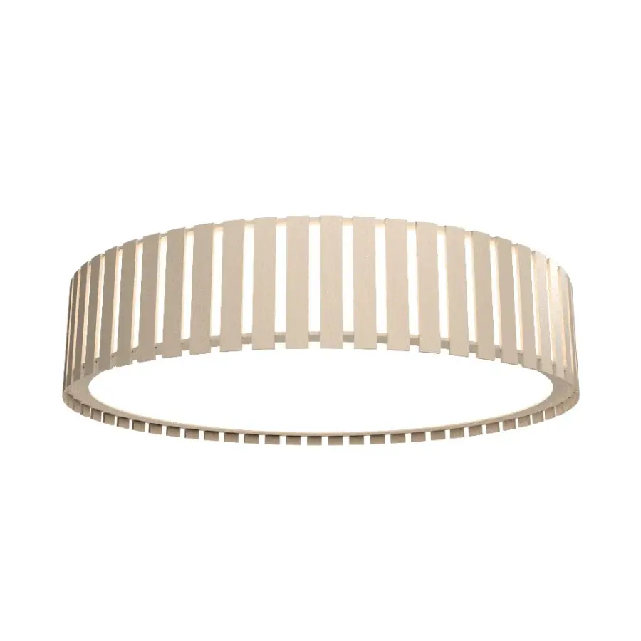 Slatted LED Ceiling Mount in Organic Cappuccino