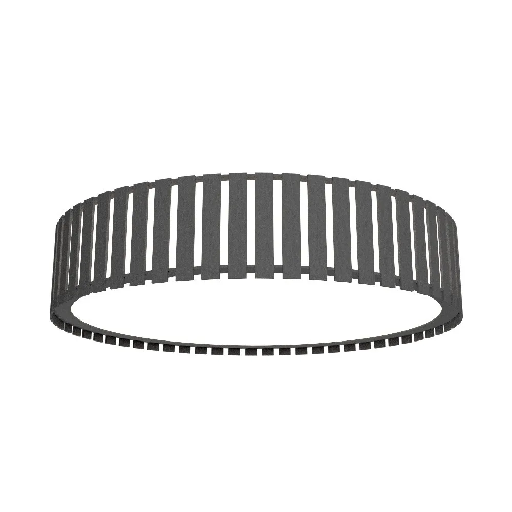 Slatted LED Ceiling Mount in Organic Grey