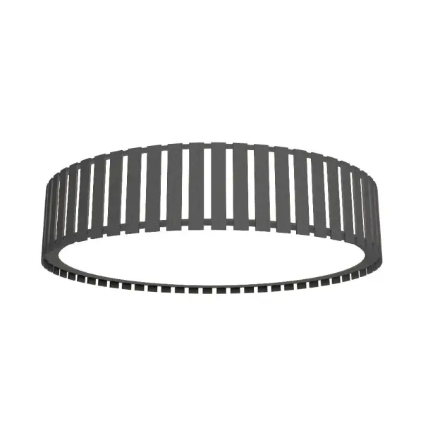 Slatted LED Ceiling Mount in Organic Grey