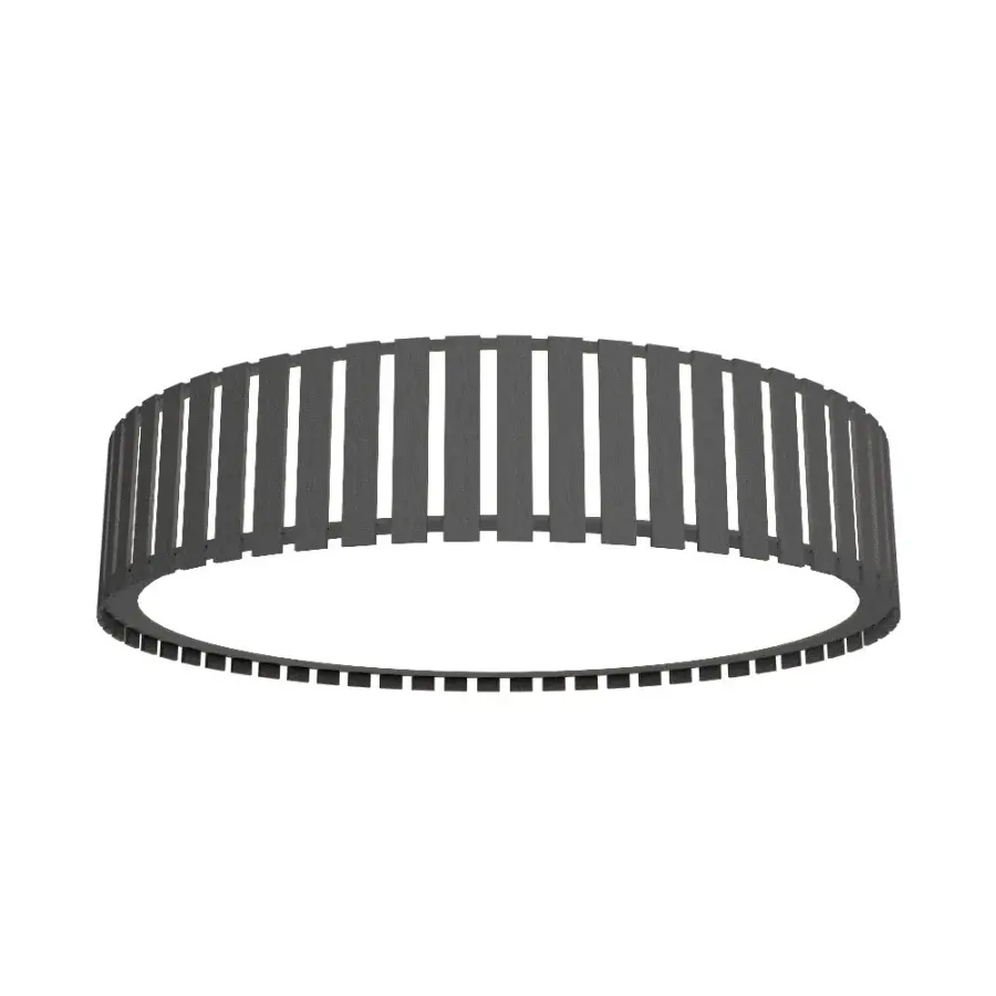Slatted LED Ceiling Mount in Organic Grey