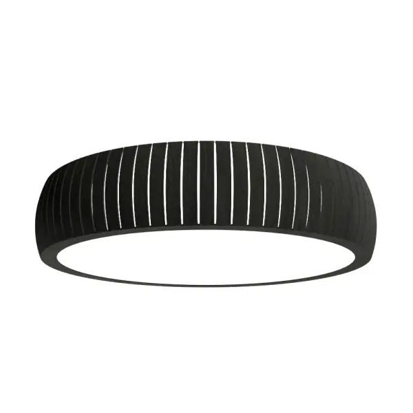 Barrel LED Ceiling Mount in Organic Black