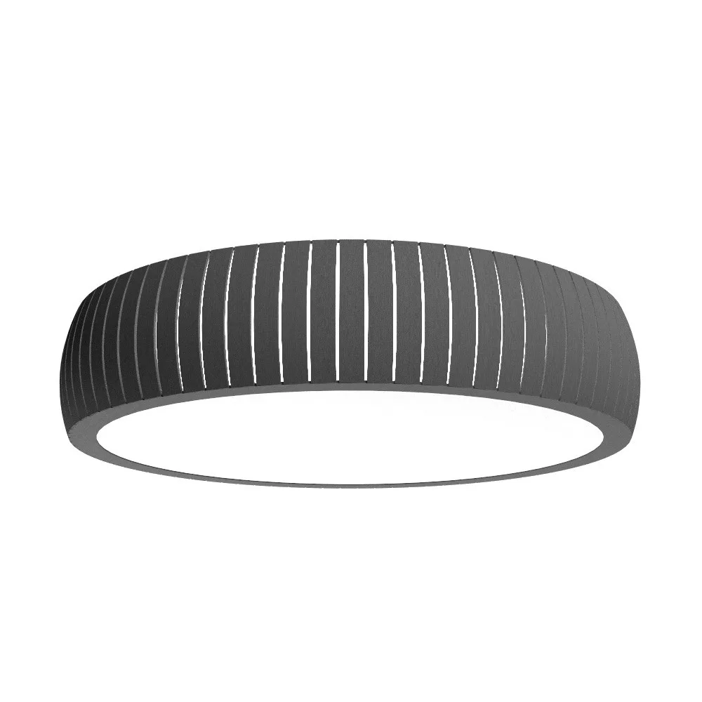 Barrel LED Ceiling Mount in Organic Grey
