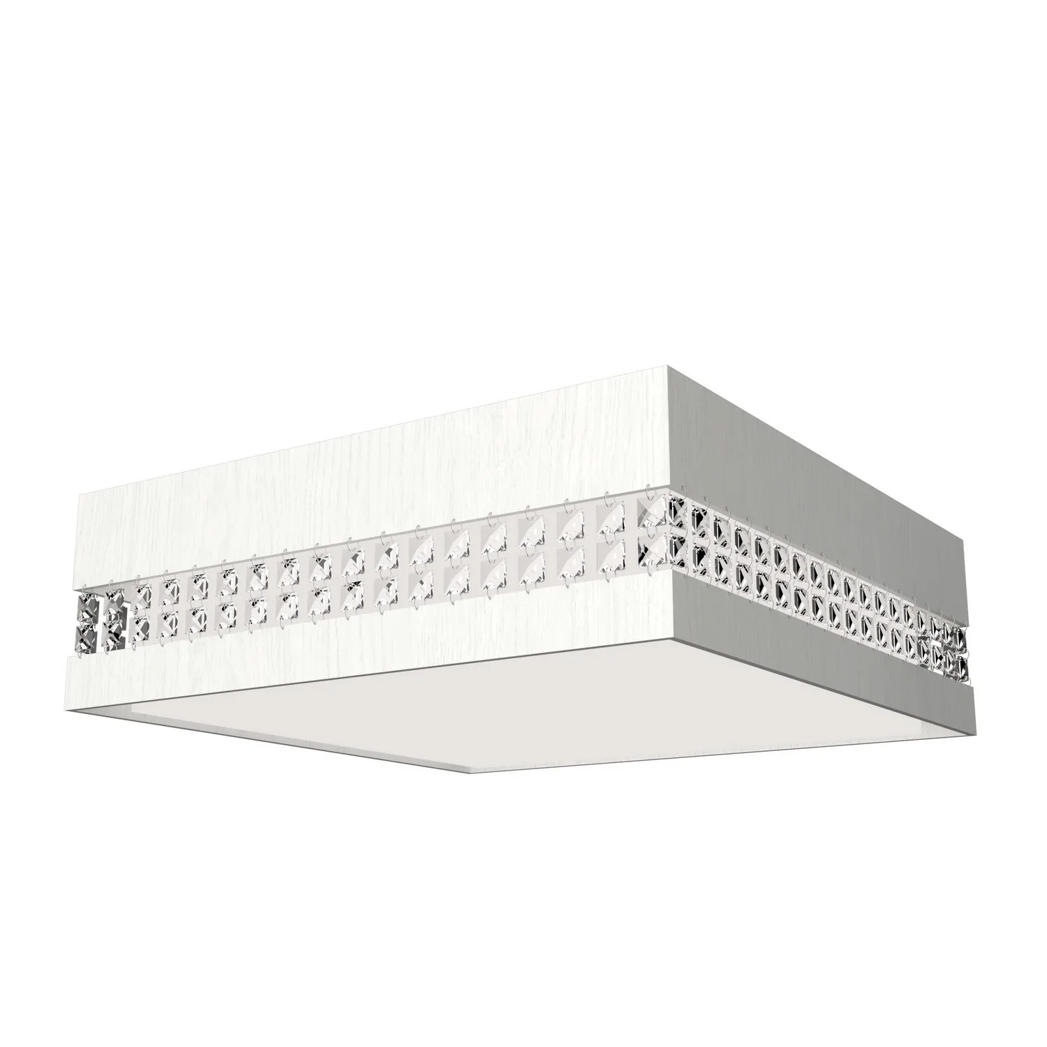 Crystals LED Ceiling Mount in Organic White