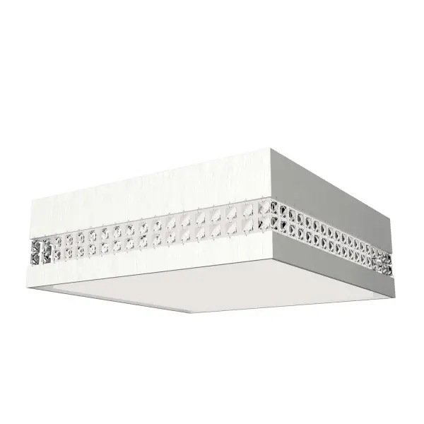 The Crystals LED Ceiling Mount combines contemporary design with energy-efficient integrated LED technology. Its compact profile and organic white finish make it ideal for smaller spaces requiring ambient lighting.