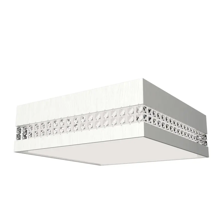 Crystals LED Ceiling Mount in Organic White
