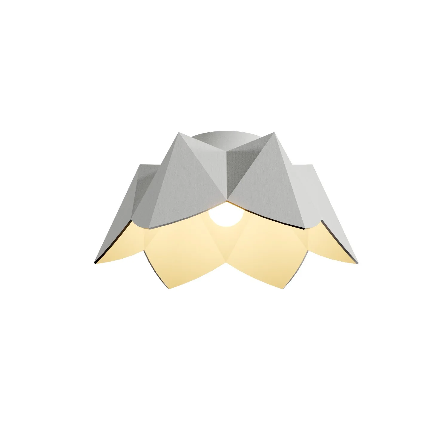Physalis One Light Ceiling Mount in Organic White