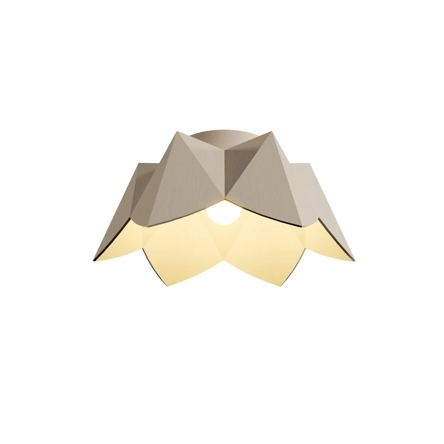 Physalis One Light Ceiling Mount in Organic Cappuccino