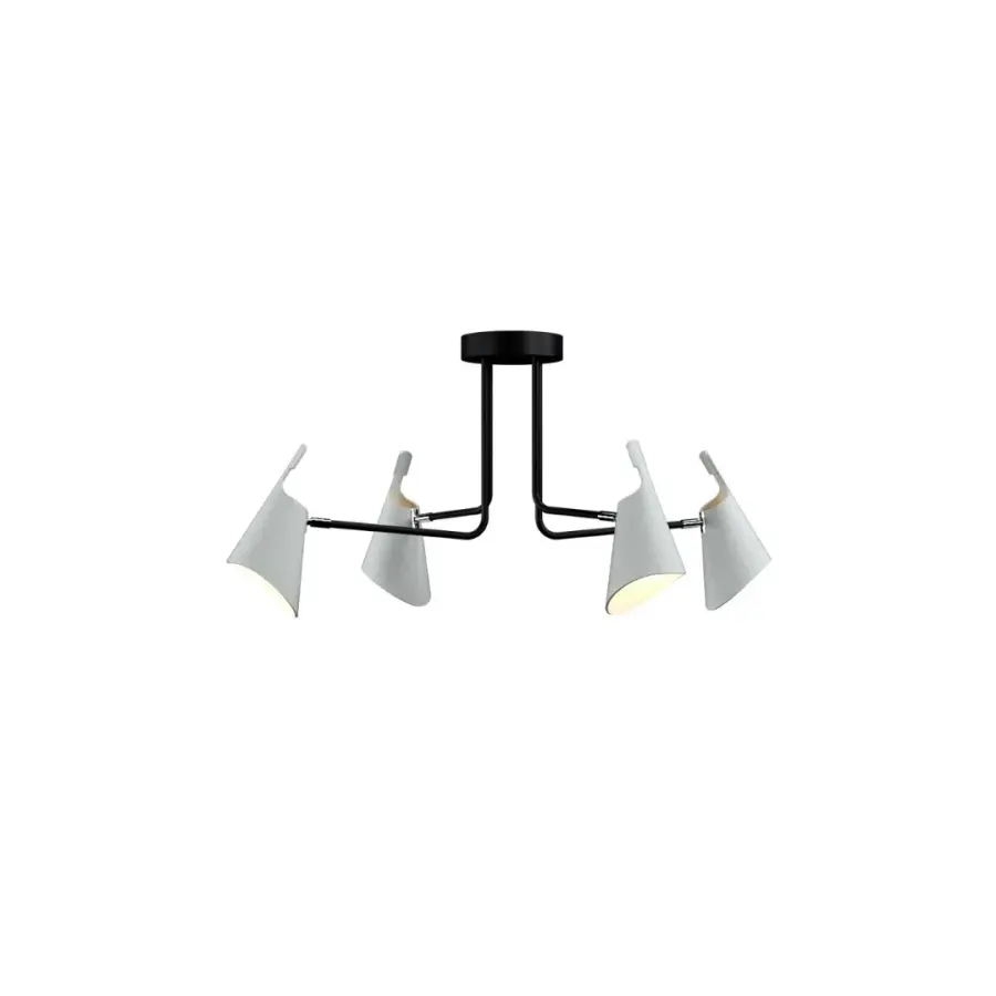 Balance Four Light Ceiling Mount in Organic White