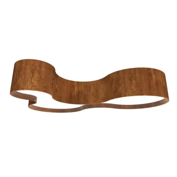 The Organic LED Ceiling Mount combines natural wood aesthetics with energy-efficient integrated LED lighting. Its substantial 39-inch length makes it ideal for larger spaces seeking warm, contemporary illumination.
