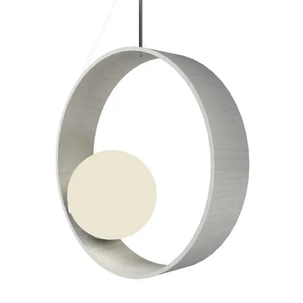 Sfera One Light Pendant in Organic White