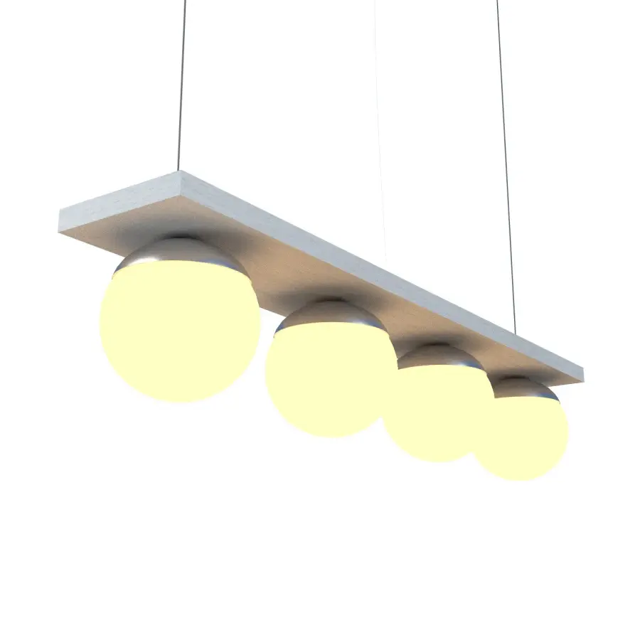 Sfera Four Light Pendant in Organic White