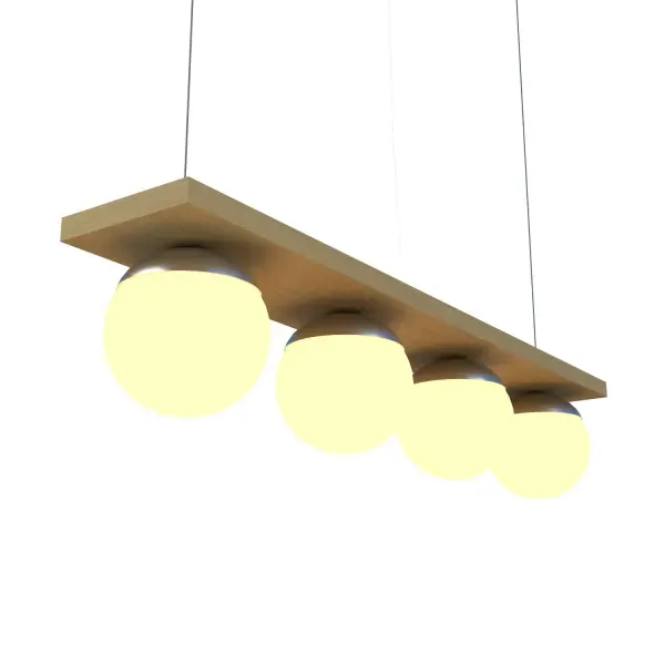 Sfera Four Light Pendant in Organic Gold