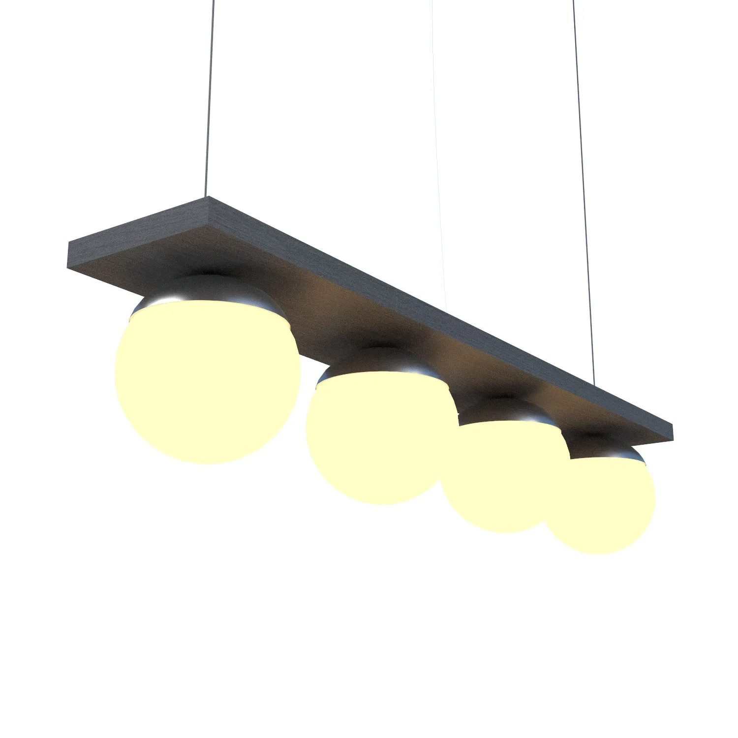 Sfera Four Light Pendant in Organic Grey