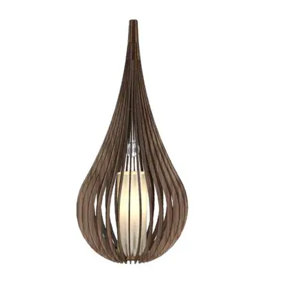 Wooden decorative luminaire with contemporary, timeless design in natural wood veneer or Italian lacquer finish. Proudly made in Brazil, combining high-end technology and the irreplaceable manual finishing. Collection: Cappadocia Designer: Studio Accord: Bruno Diego Felippe Finish: American Walnut Width: 14.96" Height: 31.50" Length: 14.82" Weight: 4.63 lb Number of Bulbs: 1 Maximum Wattage: 25.00 W Bulb Type: A15 Bulb Base: E26 Light Source: LED CRI: 90 Voltage: 120.00 V Material: Wood veneer, MDF Country of Origin: Brazil Safety Listing: UL Safety Rating: Damp Connection: Plug In LED Manufacturer Warranty: 5 Years Spec Sheet Instructions