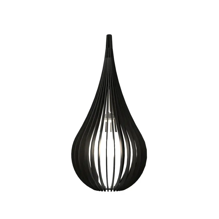 Striking Organic Black Table Lamp with Contemporary Sculptural Appeal
