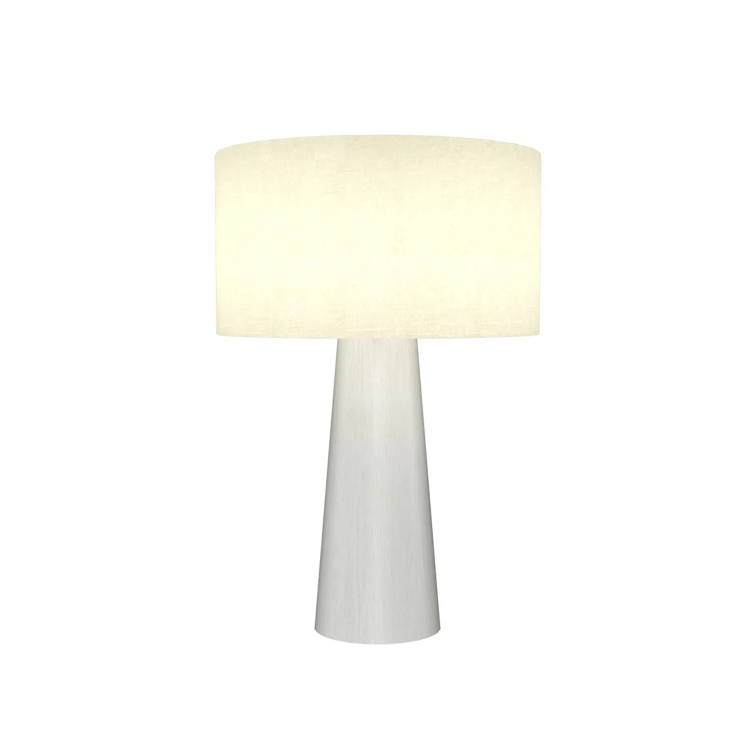 Conical One Light Table Lamp in Organic White