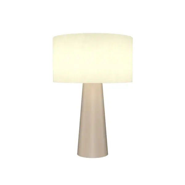 Conical One Light Table Lamp in Organic Cappuccino