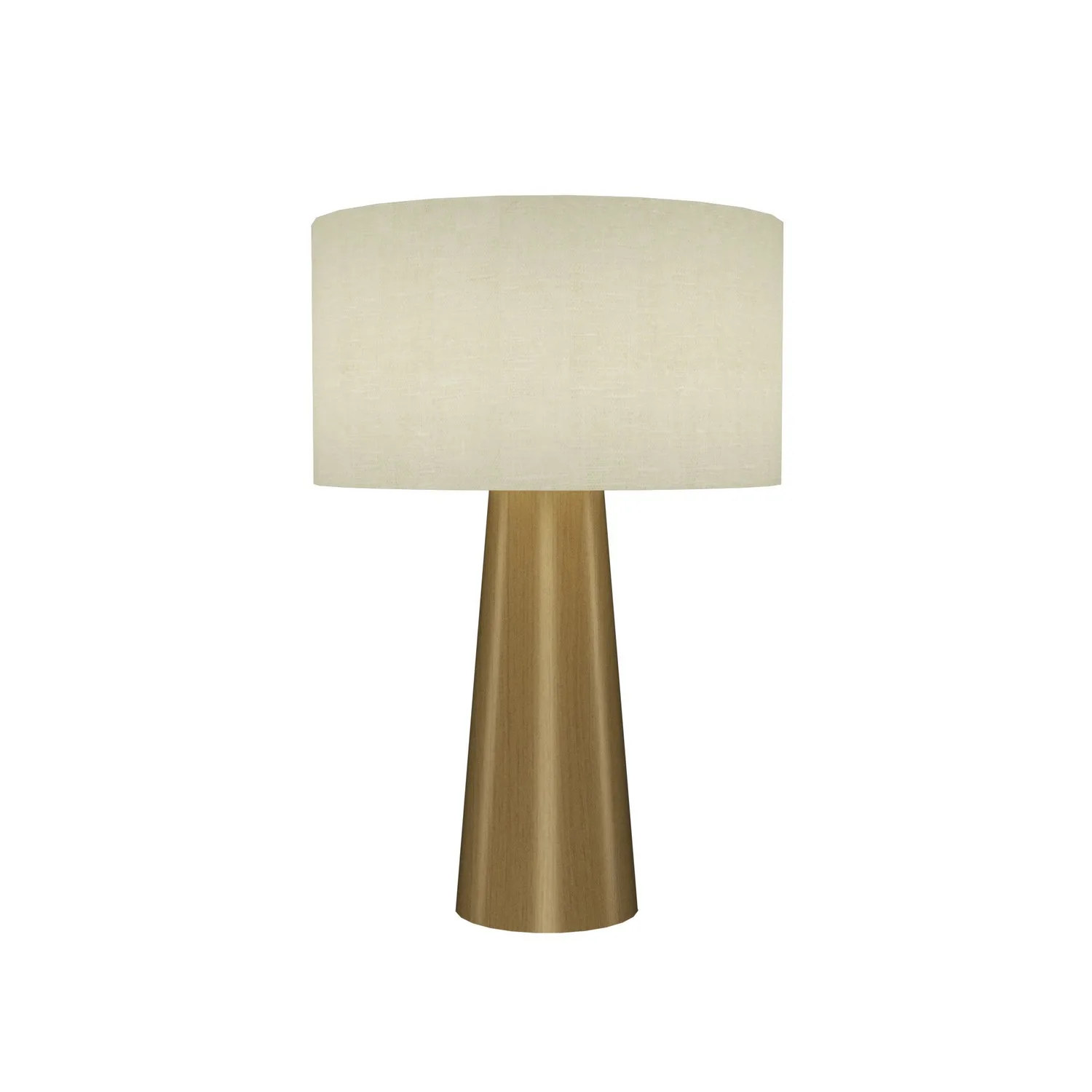 Conical One Light Table Lamp in Organic Gold