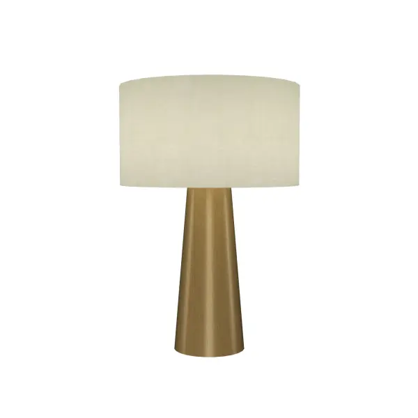 Conical One Light Table Lamp in Organic Gold