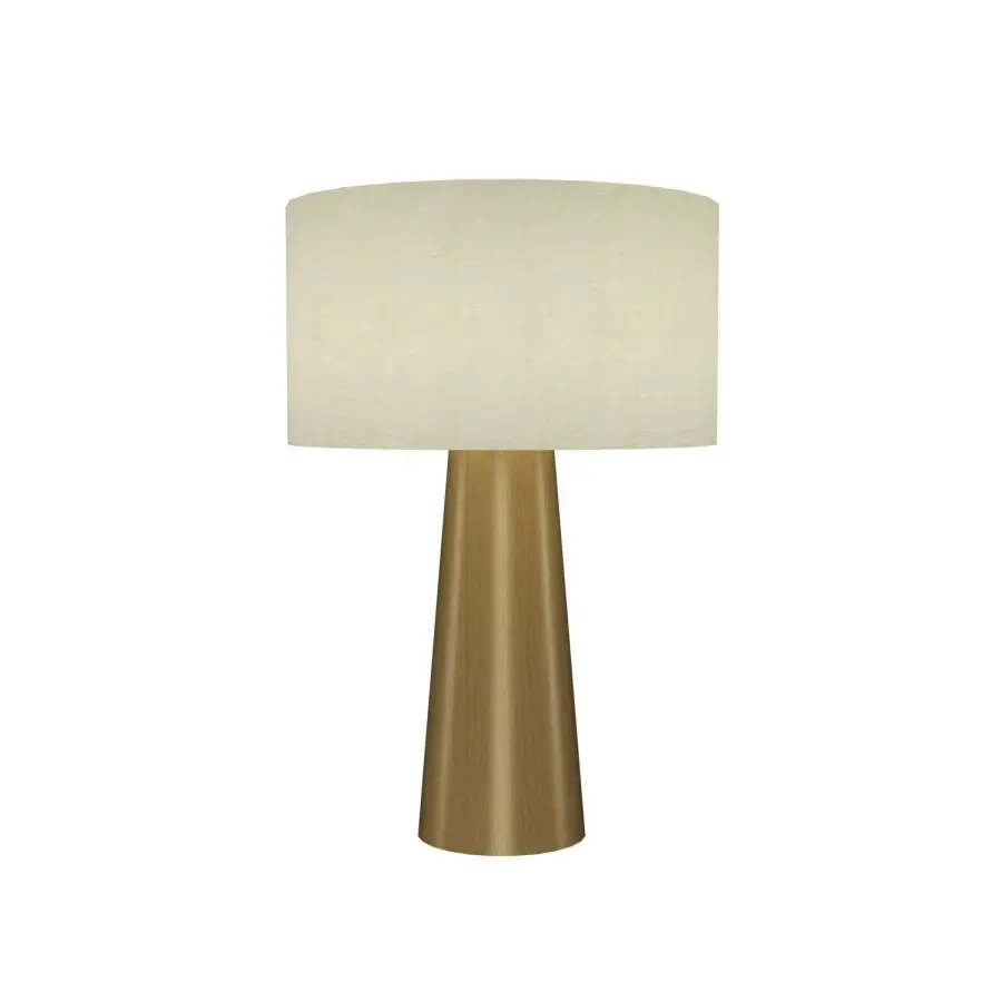 Conical One Light Table Lamp in Organic Gold