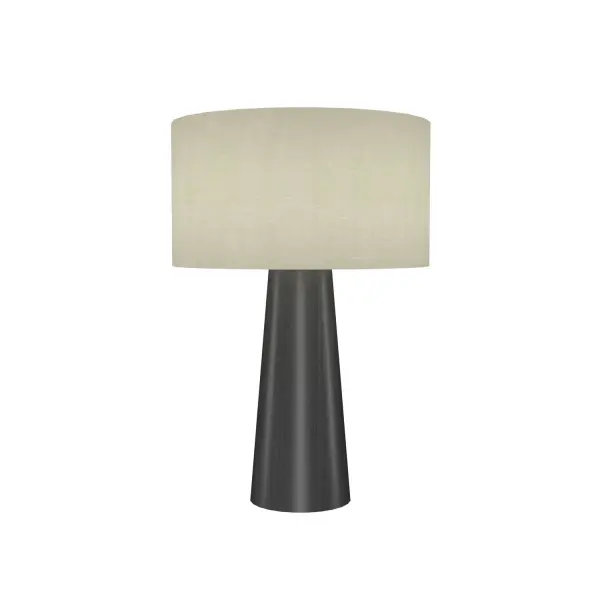 Conical One Light Table Lamp in Organic Grey