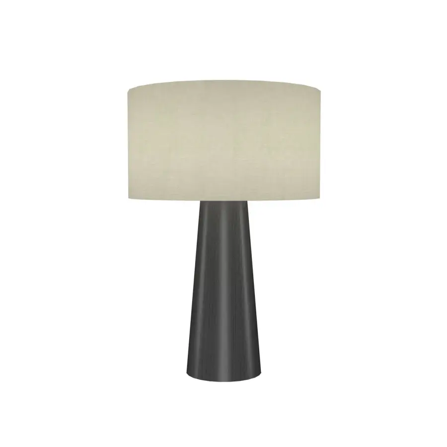 Conical One Light Table Lamp in Organic Grey