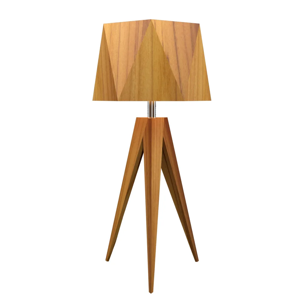 Facet One Light Table Lamp in Teak