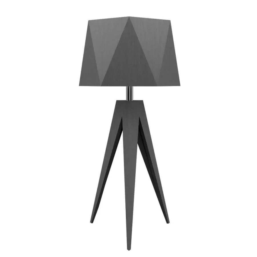 Facet One Light Table Lamp in Organic Grey