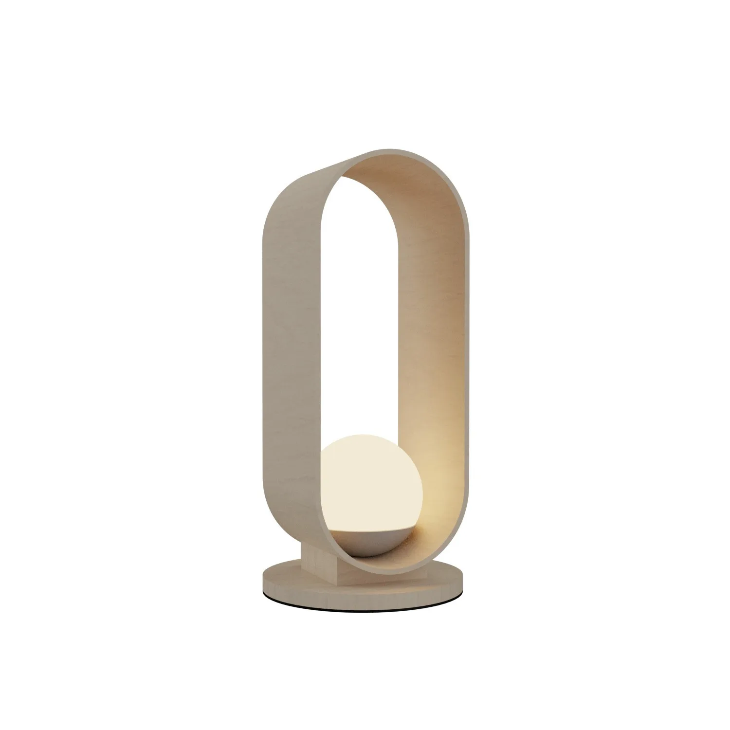 Sfera One Light Table Lamp in Organic Cappuccino