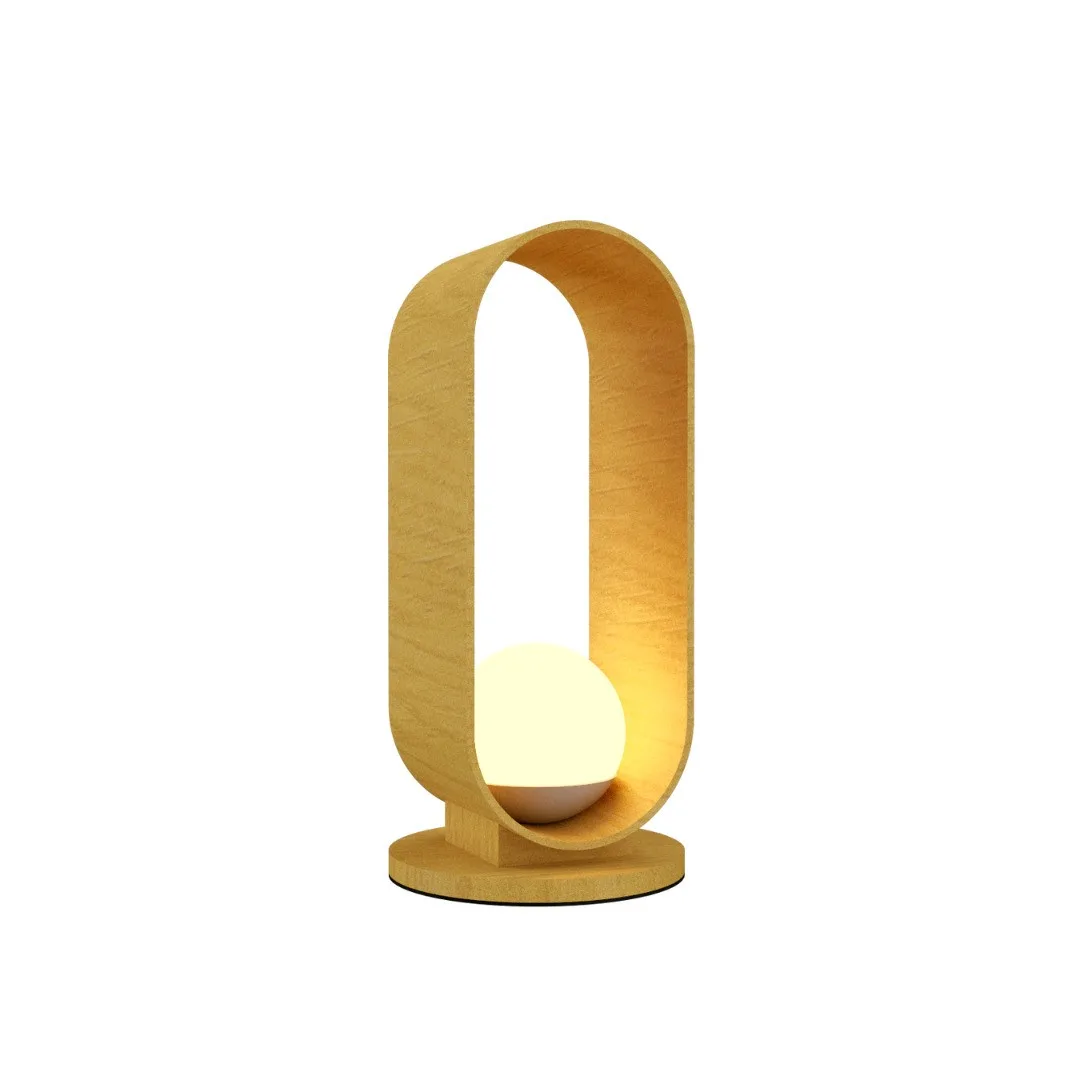 Sfera One Light Table Lamp in Organic Gold