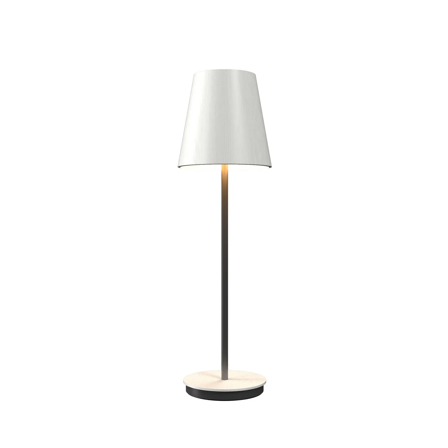 Conical One Light Table Lamp in Organic White
