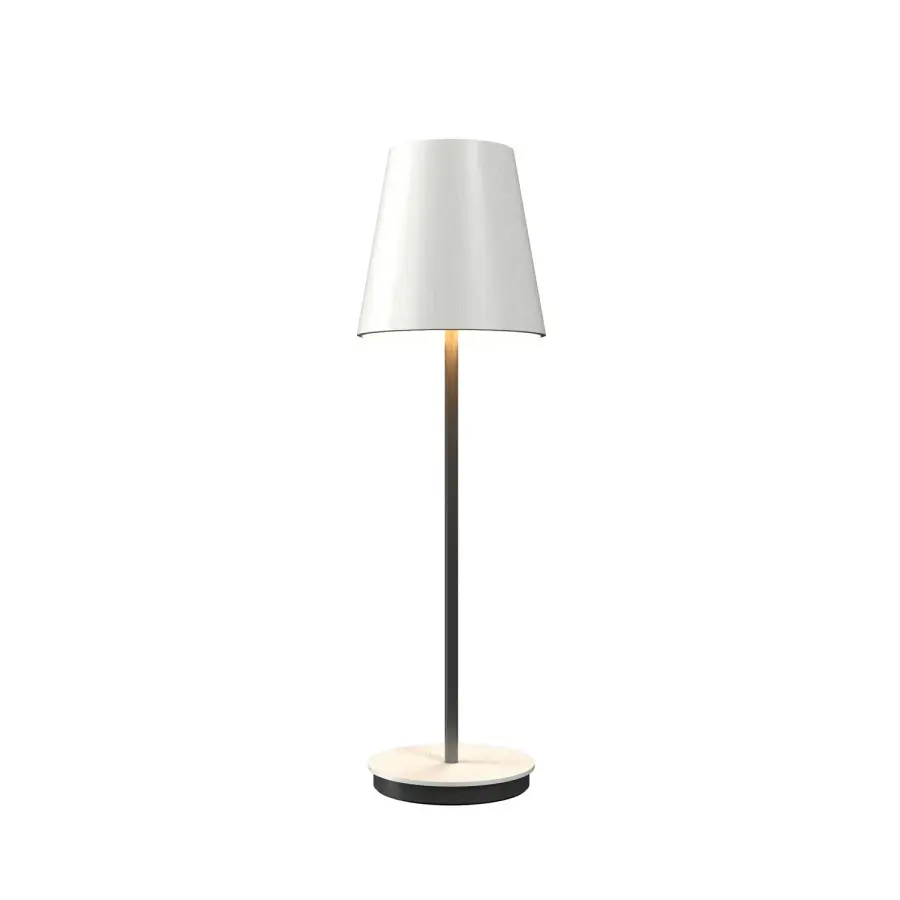 Conical One Light Table Lamp in Organic White