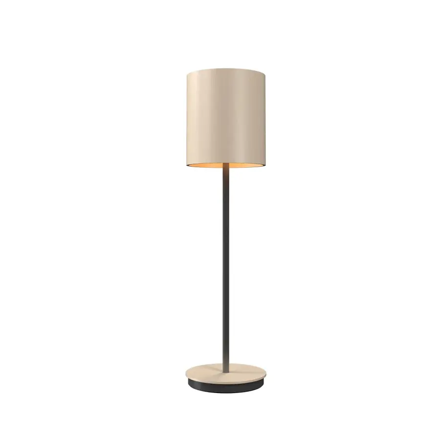 Cylindrical One Light Table Lamp in Organic Cappuccino