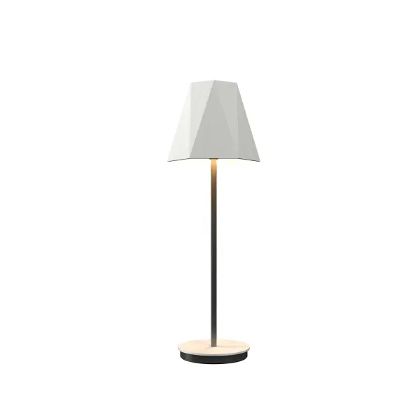 Facet One Light Table Lamp in Organic White