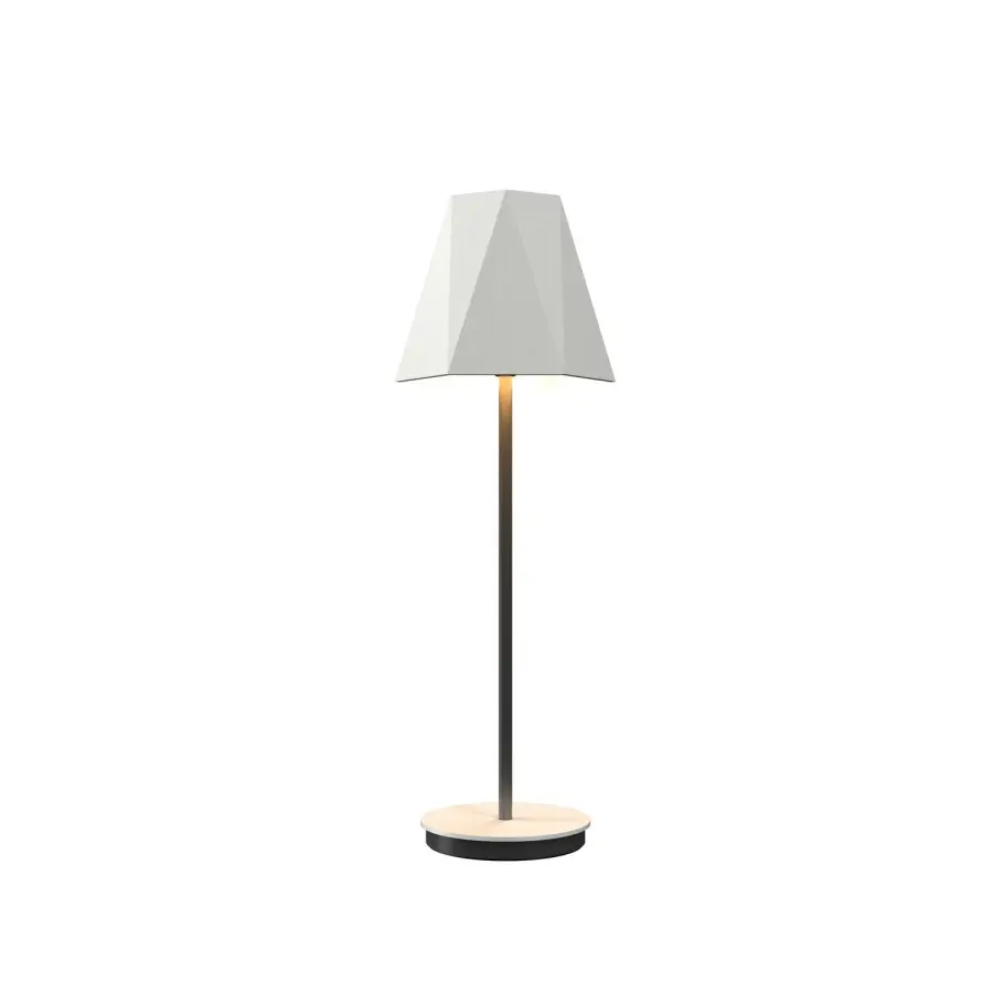 Facet One Light Table Lamp in Organic White