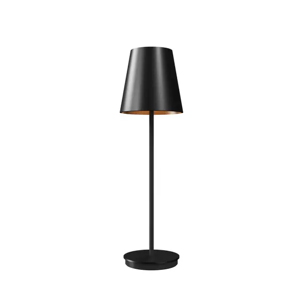The Conical Table Lamp brings modern sophistication with its distinctive conical shade design and organic black finish. At nearly 30 inches tall, it makes a bold statement while providing focused task lighting.