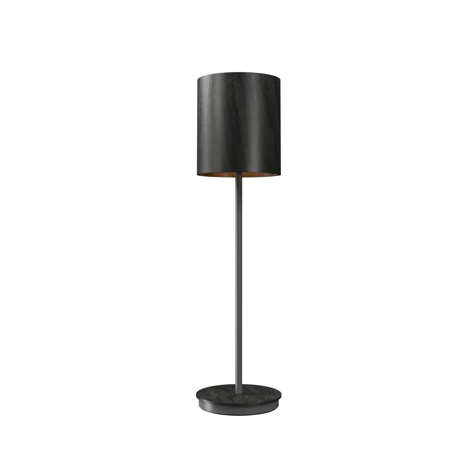 Cylindrical One Light Table Lamp in Charcoal
