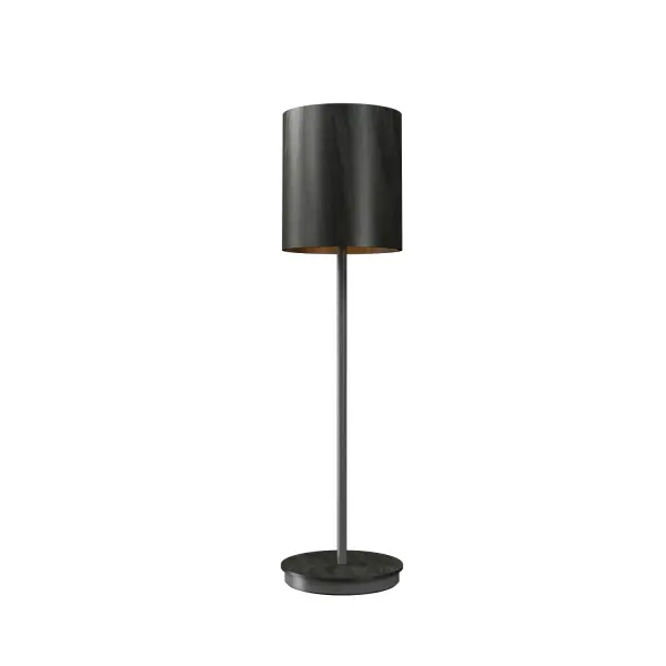 Wooden decorative luminaire with contemporary, timeless design in natural wood veneer or Italian lacquer finish. Proudly made in Brazil, combining high-end technology and the irreplaceable manual finishing. Collection: Cylindrical Designer: Studio Accord Finish: Charcoal Width: 6.30" Height: 29.92" Weight: 12.50 lb Number of Bulbs: 1 Maximum Wattage: 25.00 W Bulb Type: A15 Bulb Base: E26 CRI: 90 Voltage: 120.00 V Material: Wood veneer, MDF Country of Origin: Brazil Safety Listing: UL Safety Rating: Damp Connection: Plug In LED Manufacturer Warranty: 5 Years