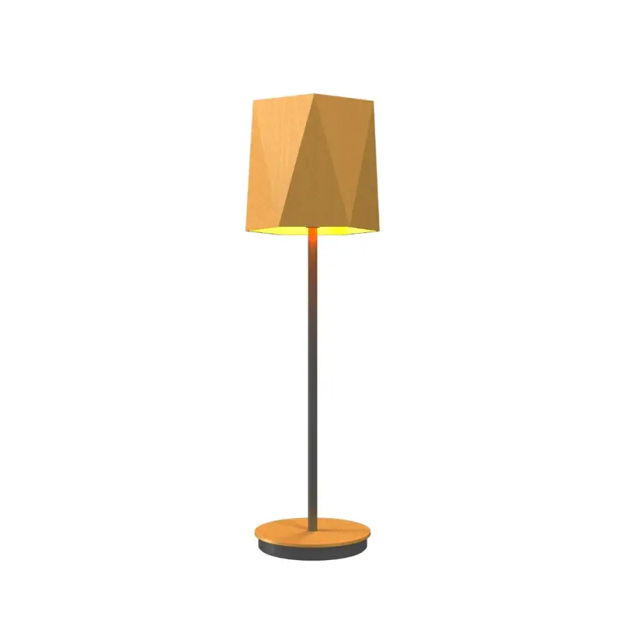 Facet One Light Table Lamp in Organic Gold