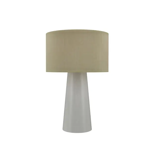 Conical One Light Table Lamp in Organic White