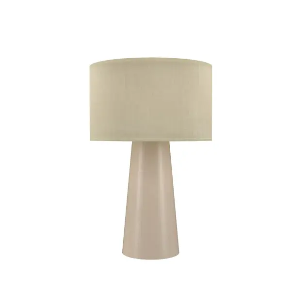Conical One Light Table Lamp in Organic Cappuccino