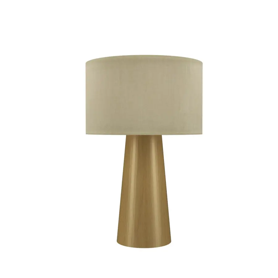 Conical One Light Table Lamp in Organic Gold