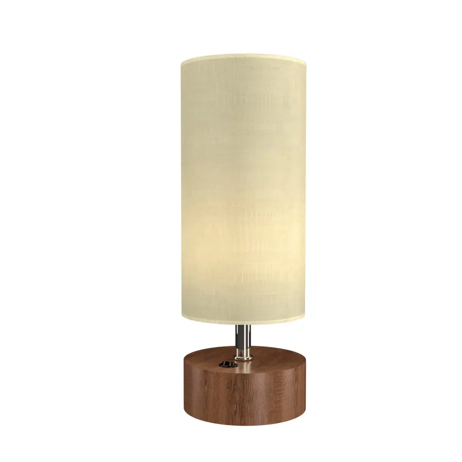 Clean LED Table Lamp in Imbuia