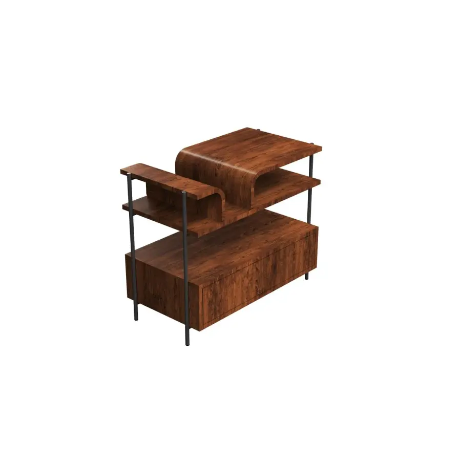 Cascade Bedside Table in Imbuia